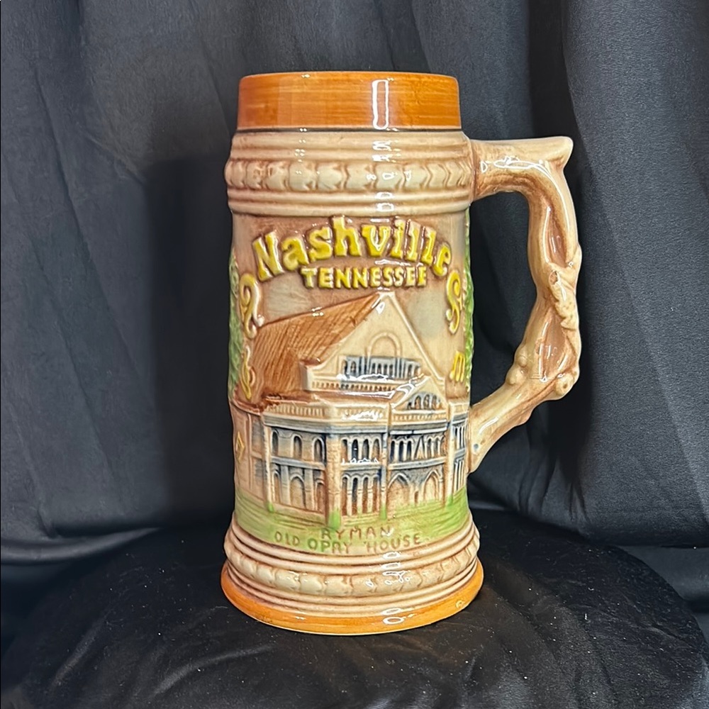 Vintage Ryman Auditorium Grand Ole Opry Nashville Stein Mug Souvenir